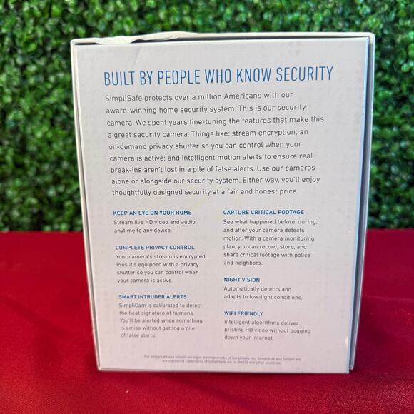 SimpliCam WiFi App Controlled Camera Black with Stand Open Box - Picture 5 of 6